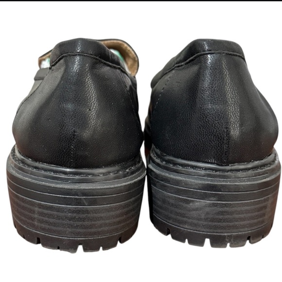 Kelly & Katie Women’s Y2K Size 9.5 Black Metal Accent Chunky Heel Loafers Preppy - Picture 9 of 13